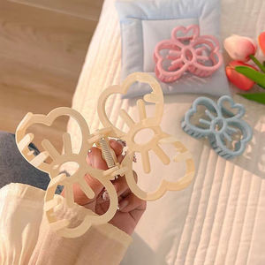 Jiayu กิ๊บหนีบผมพลาสติกทรงหางม้าสูง9ซม. แบบกำหนดเองคลิปหนีบผมสีล้วนสไตล์ญี่ปุ่นกิ๊บติดผมน่ารักหวาน - Product Image 3