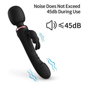 Conejo cabeza Dildo10 frecuencia vibración micrófono vibrador USB recargable punto G vibrador masajeador Magic AV Wand - Product Image 4