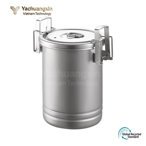 Olla de Acero Inoxidable para Acampar al Aire Libre de 3-4L con Tapa, Diseño Minimalista, Vaporera Multifuncional Portátil - Product Image 3