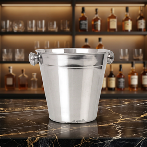 High Quality Sustainable Modern Stainless Steel Ice <b>Bucket</b> <b>Lid</b> Tongs Floral Pattern Durable 10L Capacity Home Bar Party Use - Product Image 2