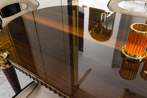 Juego de mesa de comedor rectangular de estilo antiguo Mr Luxury, muebles de mármol de madera simples modernos, forma redondeada para hoteles, suministro de fábrica - Product Image 5