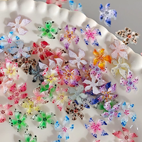 20Pcs Hiasan Kuku Bunga Resin 3D Lembut dan Fleksibel, Bunga Lily Kristal Es Jelly untuk Kuku Tempel, Manikur DIY Grosir Campuran