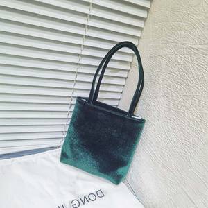 Niche Retro Imported Small Square Women's Tote <strong>Bag</strong> Jennie Style <strong>Handphone</strong> Clutch Fashion Velvet <strong>Bag</strong> - Product Image 1
