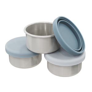 Custom logo Portable 304 Food <b>Storage</b> Containers with Silicone Lids Stainless Steel and Silicone Lunch <b>Box</b> - Product Image 2