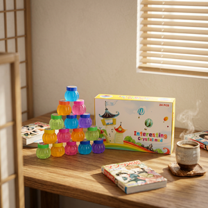 JRMS INDUSTRIES Ensemble de jouets sensoriels en boue de cristal colorée, 24 pièces, jouet d'empilage et de tri, boîte cadeau pour enfants (unisexe) Modèle Jr-ind-ccm - Product Image 3