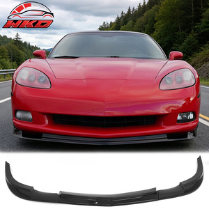 Compatible con Chevrolet Corvette C6 Base 2005-2013, Labio de Parachoques Delantero Estilo ZR1, Negro Brillante - Product Image 1