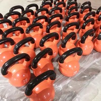 Équipement de fitness en gros, haltères en fonte avec revêtement en poudre, haltères de compétition colorés, ensemble de poignées de kettlebell, 2 kg à 32 kg