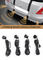 Système de capteurs de stationnement étanche de haute qualité, système d'alerte de stationnement en marche arrière, aide au stationnement avant et arrière réglable avec alerte vocale intelligente pour voiture