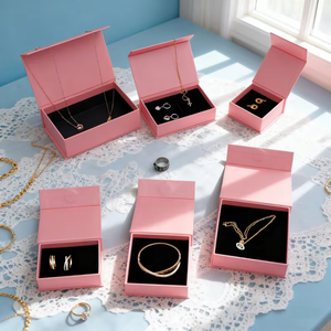 Boîte cadeau de luxe personnalisée avec logo, en carton rigide, pour bijoux, emballage unique à tiroir pour bagues, boucles d'oreilles, bracelets, colliers - Product Image 3