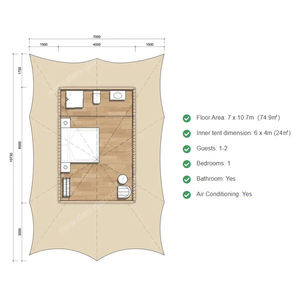 Camping sauvage <span class=keywords><strong>de</strong></span> luxe en plein air dans le désert africain Glamping Canvas <span class=keywords><strong>Safari</strong></span> Resort Hotel Tente Maison avec salle <span class=keywords><strong>de</strong></span> bain - Product Image 5