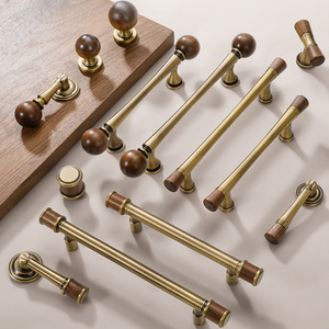 French Brass Cabinet <strong>Door</strong> Handle Wardrobe Drawer Furniture Round Ball Pendant Small Handle Matching - Product Image 1