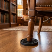 Patins de protection ronds en silicone alvéolé antidérapants pour pieds de chaise et de table, pour sols en bois