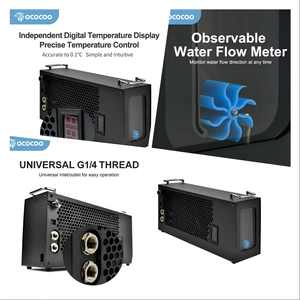 Kit de Resfriamento Líquido OCOCOO, Cooler AIO de Alta Eficiência, Dissipador de Calor de Alumínio, Silencioso 25dBA para Resfriamento de CPU e GPU em Jogos de PC - Product Image 2