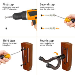MUSO MA-19Z 폴리쉬드 친환경 유니버설 우드컬러 벽걸이 스탠드 브래킷 홀더 랙 기타 걸이용 - Product Image 4
