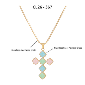 Collier tendance transfrontalier avec pendentif carré géométrique en <span class=keywords><strong>grille</strong></span>, base en acier inoxydable, pour boutique Shopify - Product Image 5