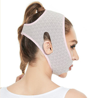 Ceinture Minceur V-lift en Matériau Doux pour la Peau, Réduit et Améliore le Double Menton avec Bandages Réutilisables