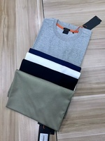 Camiseta de Hombre 2026, Talla Europea, Estilo Retro, Elástica, Suave y Cómoda, Cuello Redondo Clásico, Tejido de Algodón Premium