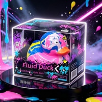 Nouveau jouet anti-stress créatif en forme de canard roux à motif vague, jaune, pour soulager le stress, à partir de 14 ans, en caoutchouc souple, emballage en boîte Zhejiang