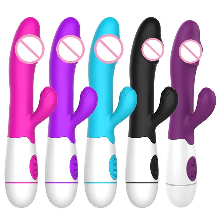 30 modu seks oyuncakları kadın pil G noktası tavşan vibratör çift motorlu gerçekçi yapay penis vibratör