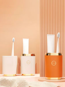 Venta al por mayor 1 ud. Vaso portátil para el hogar y viajes, para enjuague bucal, cepillo de dientes y pasta dental, estuche de almacenamiento. - Product Image 4