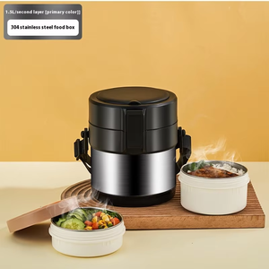 Offre Spéciale en acier inoxydable thermique Bento Box conservation de la chaleur déjeuner conteneur vaisselle stockage <span class=keywords><strong>pour</strong></span> pique-nique nourriture <span class=keywords><strong>pour</strong></span> <span class=keywords><strong>repas</strong></span> en plein air - Product Image 6
