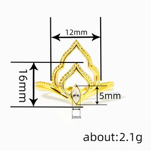Anello con Zirconi Linea Marquise per Donne, Elegante Gioiello Geometrico alla Moda - Product Image 4