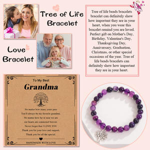 Pulsera <span class=keywords><strong>de</strong></span> árbol <span class=keywords><strong>de</strong></span> la vida, piedra <span class=keywords><strong>de</strong></span> ágata, pulsera <span class=keywords><strong>de</strong></span> cuentas <span class=keywords><strong>de</strong></span> 8mm, regalos <span class=keywords><strong>para</strong></span> abuela Nana, <span class=keywords><strong>suegra</strong></span>, madre del novio, <span class=keywords><strong>cumpleaños</strong></span>, Navidad - Product Image 2