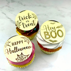 ท็อปเปอร์คัพเค้กอะคริลิกรูปทรงกลมลายฮันนี่แอนด์สวีทเนสสำหรับตกแต่งเค้กในงานปาร์ตี้ฮาโลวีน - Product Image 1