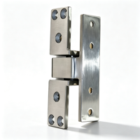 Charnière à pivot de poche en acier inoxydable brossé robuste, haute capacité de charge, quincaillerie dissimulée à montage latéral pour portes lourdes en bois ou en métal