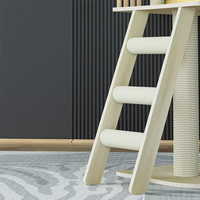 Arbre à chat intégré avec maison pour chat, lit, griffoir, échelle, compact, gain de place, très résistant à l'usure, multifonctionnel, support pour animaux de compagnie