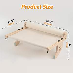 Jendela tempat tidur gantung kucing dalam ruangan kokoh mudah diatur kayu tempat tidur kucing ambang jendela lemari laci samping tempat tidur tidak perlu bor goresan kucing - Product Image 2