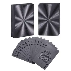 Siyah kağıt veya plastik su geçirmez poker Poker eğlence oyunları tüm aile oyun kartları için uygundur