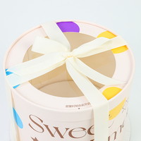 Boîte d'emballage en gros pour gâteaux de mariage et d'anniversaire, conteneur alimentaire surélevé, boîte à gâteau ronde de luxe personnalisée de 6, 8, 10, 12 pouces