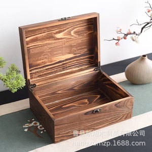 Caja de Almacenamiento de Madera con Cerradura para Joyas, Uso en el Hogar o Escritorio, Capacidad de 6-10L, Acabado Carbón - Product Image 2