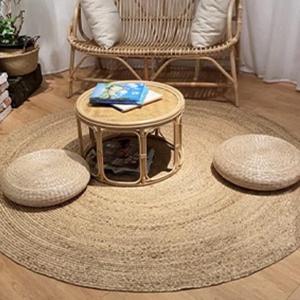 Handmade Round <b>Jute</b> Rug Natural Woven Seagrass Floor Mat Sustainable Boho Home Decor Area Rug for Living Room and Bedroom - Product Image 5
