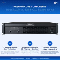 Amplificateur de puissance professionnel HKNC HK-A2301, 2 canaux, classe D, toroïdal, 2x300W, montage en rack, système sonore, DJ, performance live