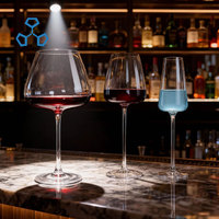 Verre à vin ultra fin en cristal, bord fin, fabriqué à la machine pour la restauration