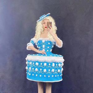 Novance-vestido <span class=keywords><strong>de</strong></span> talla grande para mujer, traje <span class=keywords><strong>de</strong></span> Cosplay elegante con perlas azules y cuentas florales para <span class=keywords><strong>carnaval</strong></span>, nuevo modelo Y2042 - Product Image 3