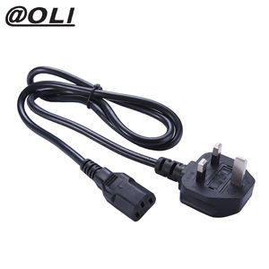 Cables de alimentación del Reino Unido Cable de alimentación personalizado de 3 pines 10A Cable de alimentación 250V Cobre <span class=keywords><strong>ASTA</strong></span> C13 Enchufe en ángulo para uso en el hogar Hotel <span class=keywords><strong>Restaurante</strong></span> - Product Image 3