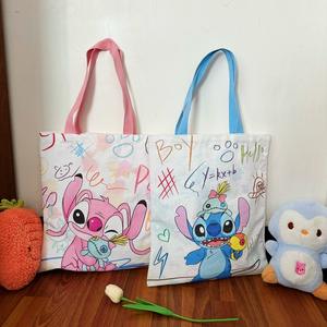 Tas Jahit W-267 Kapasitas Besar, Tas Sekolah, Tas Belanja, Tas Tote Kartun, Tas Tote Pelajar, Tas Selempang - Product Image 2