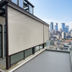 Store banne motorisé électrique en alliage d'aluminium de style moderne pour porte de patio extérieure, pare-soleil enroulable, pare-vent et pare-pluie - Product Image 1