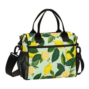 Bolsa Térmica Reutilizable con Diseño de Limón Fresco Hawaiano, Bolsa de Almuerzo con Cierre para Picnic - Product Image 1