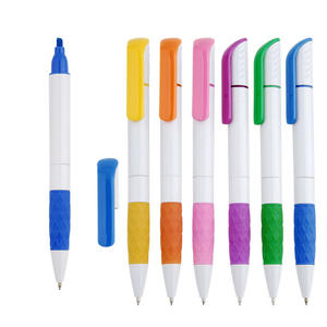 Custom Double-Head Ballpoint <b>Pen</b> Highlighter Combo 0.5mm Writing Width Promotional Stationery Plastic Material Customizable Logo - Product Image 2