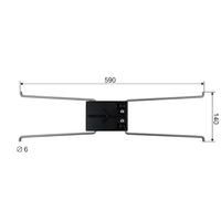 Bras de support interne en acier pour rideau latéral de camion 590mm 640mm, barre tendeur anti-éclaboussures pour pièces de carrosserie de camion commercial