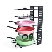 Offre Spéciale nouvelle Cuisine Créative Étagère En Métal Couvercle Planche À Découper Casserole Multicouche Rack de stockage