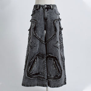 DiZNEW 2025 Jeans da Uomo Silhouette Oversize a Gamba Larga per un Movimento Senza Sforzo Jeans Distintivi del Produttore Jeans <span class=keywords><strong>Cargo</strong></span> da Uomo - Product Image 3