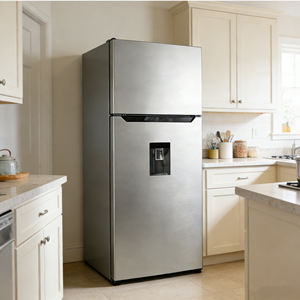 Réfrigérateur vertical à double porte avec congélateur supérieur, <span class=keywords><strong>distributeur</strong></span> <span class=keywords><strong>d</strong></span>'<span class=keywords><strong>eau</strong></span>, 392L, technologie Inverter, refroidissement par air, sans givre, usage domestique, norme UE - Product Image 2