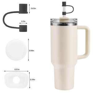 Taza de Viaje OEM de 40 oz, Termo de Acero Inoxidable con Grabado, Taza de Café de 30 oz, Vaso de 40 oz con Asa - Product Image 5
