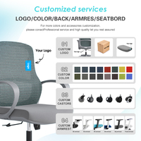 Milieu Du Dos Support Lombaire Fauteuil Visiteur Personnel De Travail Exécutif Ergonomique Chaise De Bureau