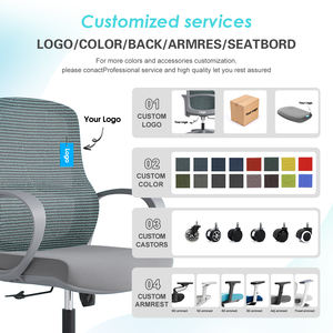 Milieu Du Dos Support Lombaire Fauteuil Visiteur Personnel De Travail Exécutif Ergonomique Chaise De Bureau - Product Image 5